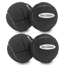 Top Glides Precut Walker Tennis Ball Glides, Black, 2 Pairs