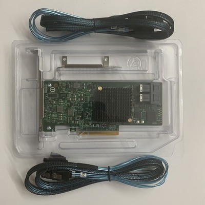 NEW LSI SAS 9341-8I 12GB 8 PORT RAID CONTROLLER+2PCS 8643 to 4 SATA cable #lk