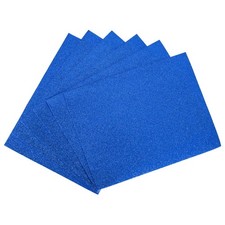 Dark Blue Glitter EVA Foam Sheets 11 x 8 Inch 2mm Thick for Crafts DIY 6 Pcs