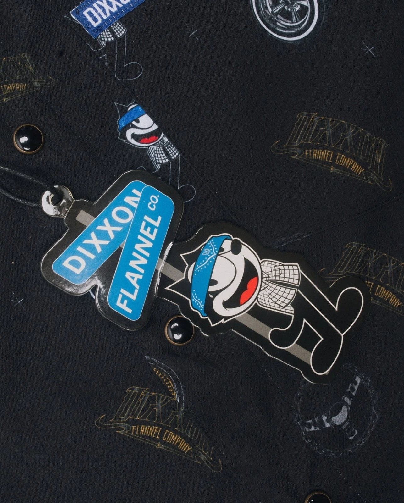 Dixxon Flannel Co South Central LA Felix Cat Short Sleeve Shirt. Men’s XL - NWT
