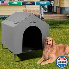Zooba 42" Outdoor Dog House for Large Breeds 600D PVC Canopy XL Kennel