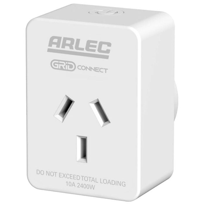 Arlec White Grid Connect Smart Plug in Socket with Energy Meter - Single Pack