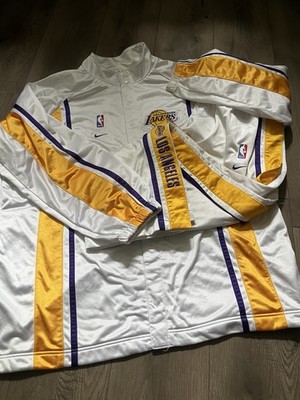 Nike Team Los Angeles Lakers Vtg Y2K Full Warm Up Tracksuit Jacket Pants Size XL