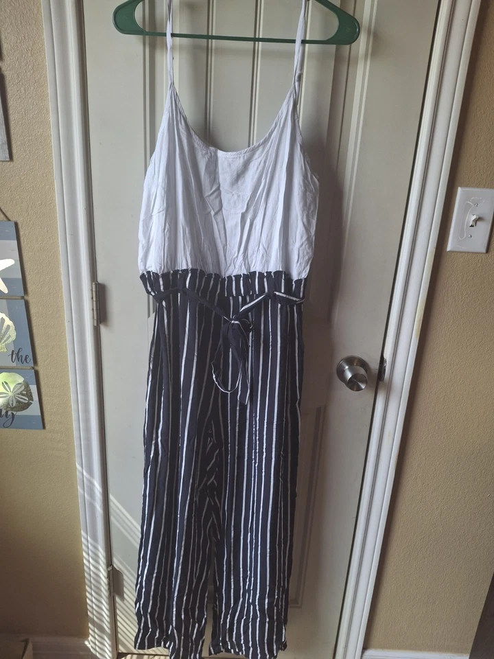 Mameluco de jersey Love By Chesley patrón de dos tonos/rayas talla 3X Foto 2 de 4