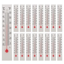  30pcs Glass Temperature Thermometer - Dual Scale °C/°F Cardboard Thermometer