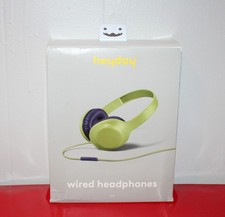 heyday Wired On-Ear Headphones Pastel Lime Built-In Mic 3.5mm Jack Foam Cushions
