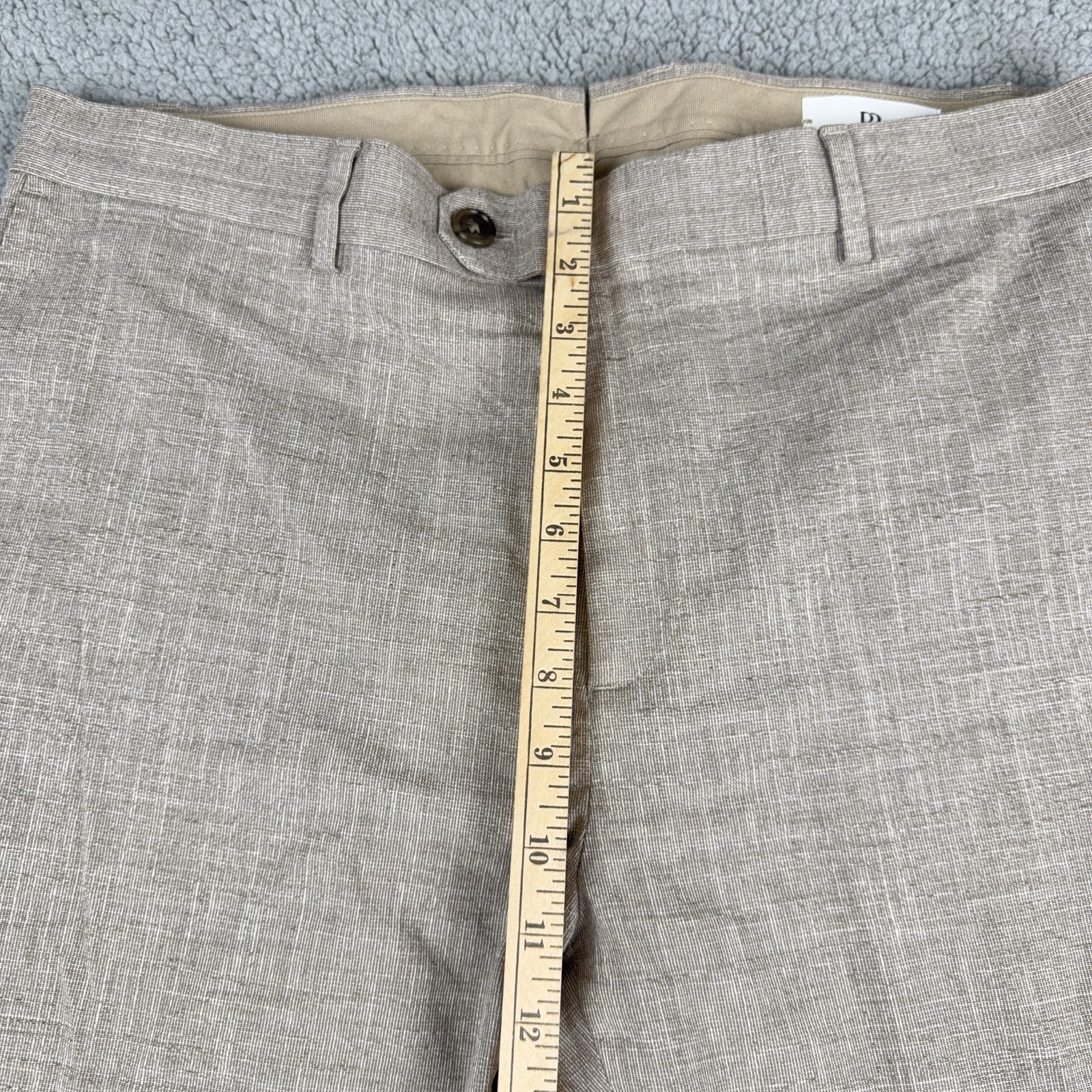 Banana Republic Men's 34x29 Tessuti di Sondrio Tan Flat Front Dress Chino Pants thumbnail 5