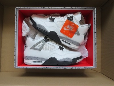 Nike Air Jordan 4 Retro White Cement Sneaker Gr. 45.5 US 11.5