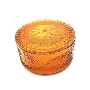 Tiara Sandwich Trinket Bowl Indiana Glass Co. Dish with Lid