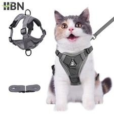 HBN Cat Harness and Leash Set for Walking, Escape Proof Soft Adjustable Vest