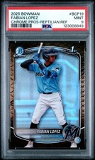 2025 1st Bowman Chrome Prospects - Reptilian Ref #BCP19 FABIAN LOPEZ PSA 9