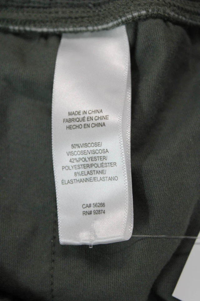 Espléndidos pantalones deportivos para mujer gris oscuro con cordón mezcla de viscosa talla M Foto 4 de 4