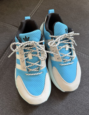 adidas ZX 22 Boost Sneaker Blau/Grau/Schwarz EU 39 1/3 Low Top Mesh