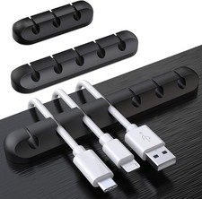 Cable Management Clips Cord Organizer Silicone Cable Holder Wire 3-Pack