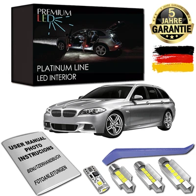 LED Innenraumbeleuchtung Premium Set für BMW 5er F11 22x LED CANBUS Weiß - Bild 1 von 4