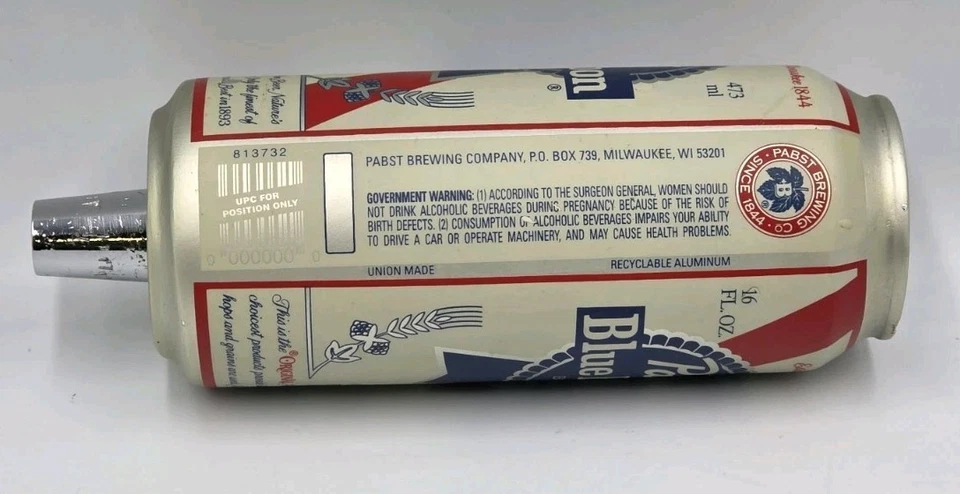 PBR Pabst Blue Ribbon One Pint Beer Can Beer Tap Handle 6” - Image 4 of 4