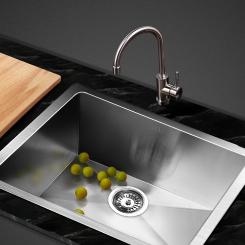 Cefito Kitchen Sink 51X45CM Stainless Steel Basin Single Bowl Silver - Picture 8 of 8