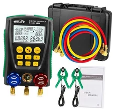  Digital Manifold HVAC Gauge Set,93 Refrigerants Dual Tolerance range: -/+0.3%