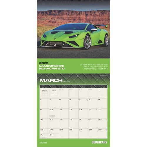 BrownTrout, Supercars by Plato 2025 Wall Calendar - Picture 3 of 4