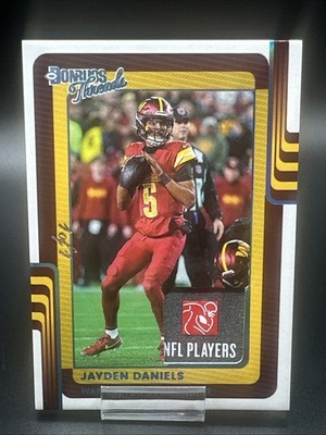 2025 Panini Donruss Threads #DTH-JDS Jayden Daniels 1/1 NFL Players Patch