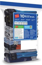 Hanes Boys' Underwear Boxer Briefs Soft Cotton 10 Packs Size S 6-7 New