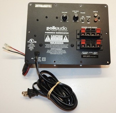 POLK AUDIO PSW10 POWERED SUB SUBWOOFER SPEAKER AMPLIFIER PLATE (*AMP ONLY!)