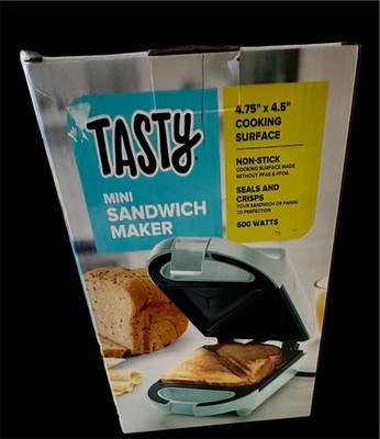 Tasty Mini Sandwich Maker  Makes Sandwiches, Paninis, Grilled Cheese, Dessert...