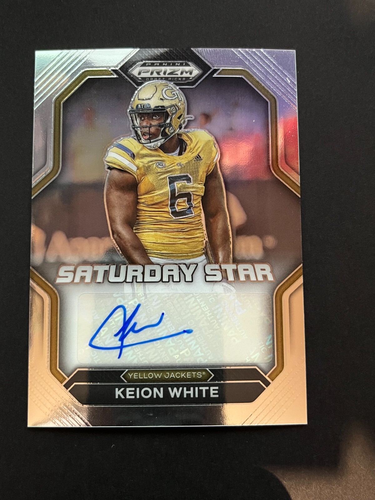 Keion White Panini Prizm Draft Picks Saturday Star Signatures #SSSKWH Base