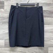 Gap Pencil Skirt Womens 6 Black Pinstripe Straight Stretch Career Office Classic