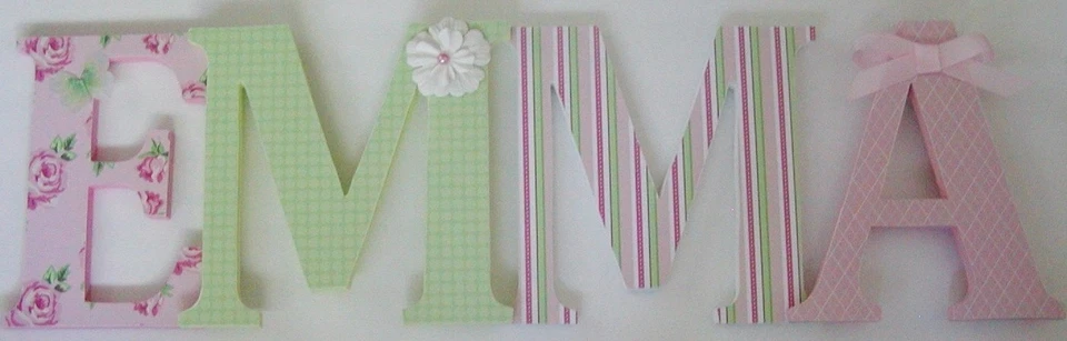 Letras de madera - Decoración de guardería - CUALQUIER NOMBRE - Hecho a medida para su decoración Foto 2 de 4