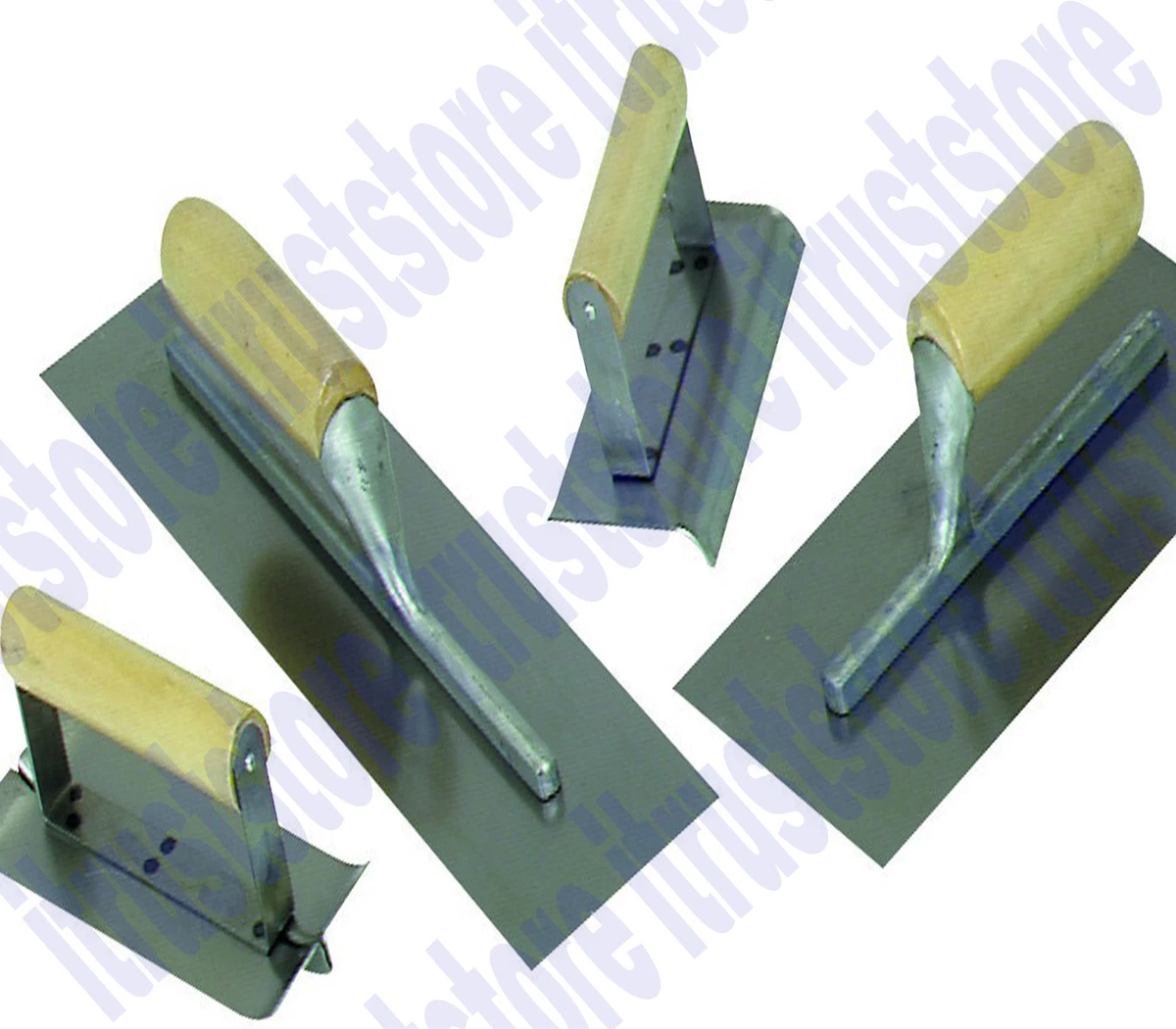 4 PC CONCRETE CEMENT HAND TROWEL FINISHING FINISH TOOL SET