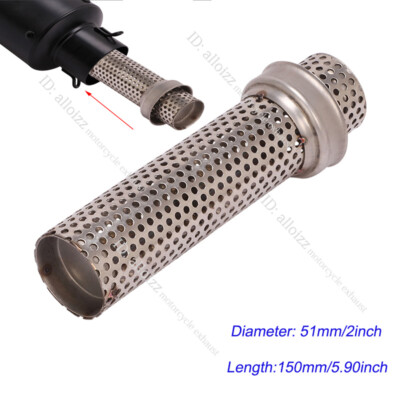 Muffler DB Killer Silencer Insert Baffle 51mm Removable 2 inch Exhaust Silencer