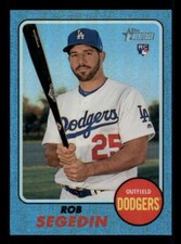 2017 Topps Heritage High Chrome Blue Border Refractor 538 Rob Segedin 39/68