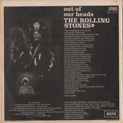 ROLLING STONES Out Of Our Heads 1965 or. UK lp with printing error