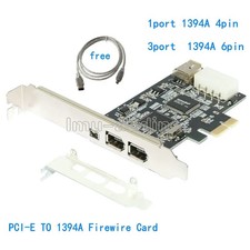 1PCS For PCI-e 1394A 4-Port Firewire Card 1394A PCIe 6Pin To 4Pin Desktop PC-