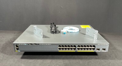 Cisco WS-C2960X-24PD-L 24 Port PoE Lan Base Gigabit Switch- Same Day Shipping