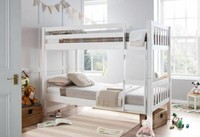Novaro 2FT6 x 5FT3 Short Small Single White Wooden Shorty Bunk Bed