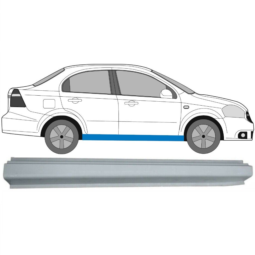 CHEVROLET AVEO T200 2003-2008 SILL REPAIR PANEL ROCKER PANEL / RIGHT RH