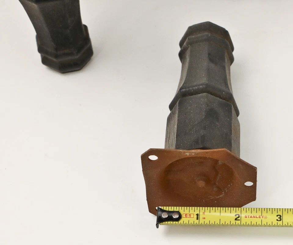 Set of 4 Black Plastic Furniture Legs, w/ Mounting Plate 5" Inches Tall Short - Изображение 4 из 4