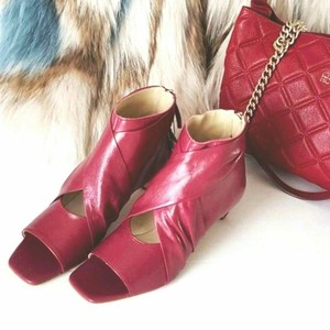 berry coloured ankle boots