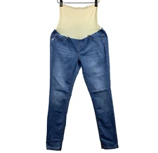 9TH & MAIN Maternity Skinny Leg Jeans Womens Sz Extra Large Baby Bump Full Panel