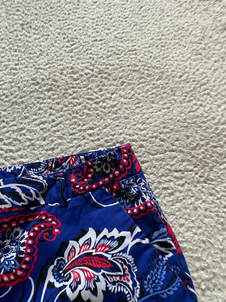 Pantalones Cortos Mujer Dana Buchman Floral Azul Talla 8 (30 x 10) Foto 4 de 4