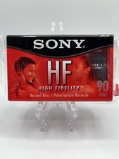 2 Sony HF 90 min High Fidelity Normal Bias Blank Audio Cassette Tapes IEC Type 1