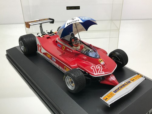 EXOTO 97075 FERRARI 312 T4 F1 USA 1979 #12 VILLENEUVE +UMBRELLA 1:18- GOOD IN SC - Imagen 9 de 16