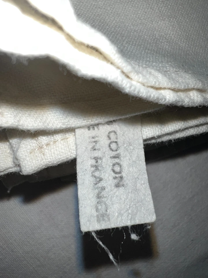 Ancienne nappe en coton made in France  150 cmx 180 cm + 6 serviettes réf T106 - Photo 3/4