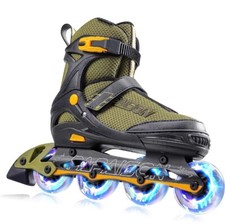 PAPAISON Adjustable Inline Skates for Kids and Adults with Full Light up Wheels