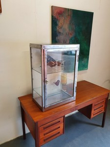 French Mid Century Vintage Industrial Medical Cabinet -Delivery-London