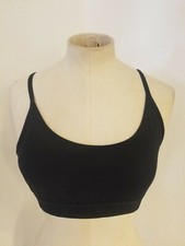 Victorias Secret Sport Sz M Sport Bra Ultimate Lightly Lined Black Spellout