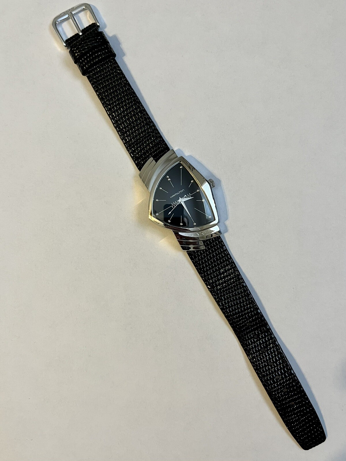 Hamilton Ventura Women's Black Watch with Leather Band - H24411732 | eBay