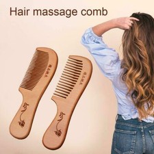 Natural Sandalwood Wide Tooth Comb Wooden Hair Care Health Wood Care Comb B X1Q1